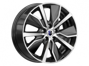 Диск K&K Гамбит 6,5x16 5*114,3 Et:45 Dia:66,1 алмаз черный
