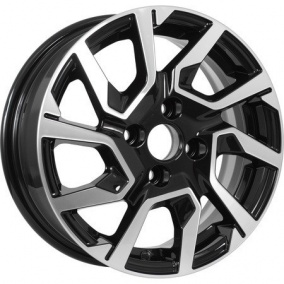 Диск KDW KD1420 5,5x14 4*98 Et:35 Dia:58,6 Black Front Polished