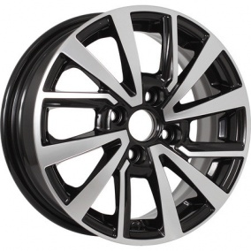 Диск KDW KD1430 5,5x14 4*98 Et:35 Dia:58,6 Black Front Polished