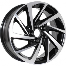 Диск KDW KD1530 6x15 4*100 Et:46 Dia:60,1 Black Front Polished