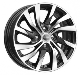 Диск KDW KD1546 6x15 4*100 Et:40 Dia:60,1 Black Front Polished