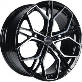 Диск INCH FA8534 8x18 5*112 Et:38 Dia:66,6 Gloss Black Machined Face